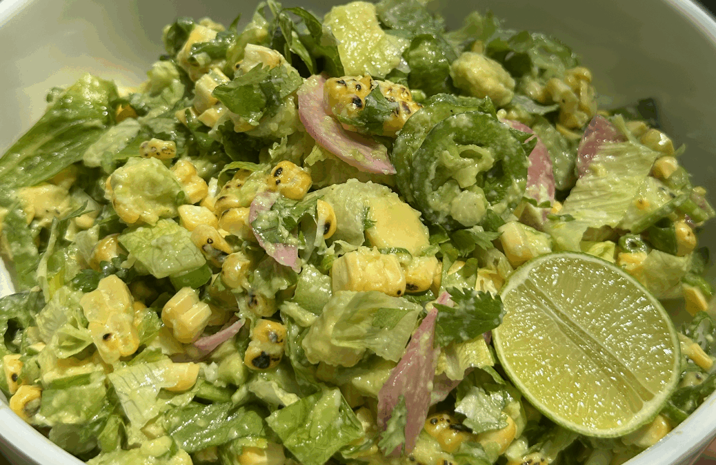 Charred Corn and Avo Salad